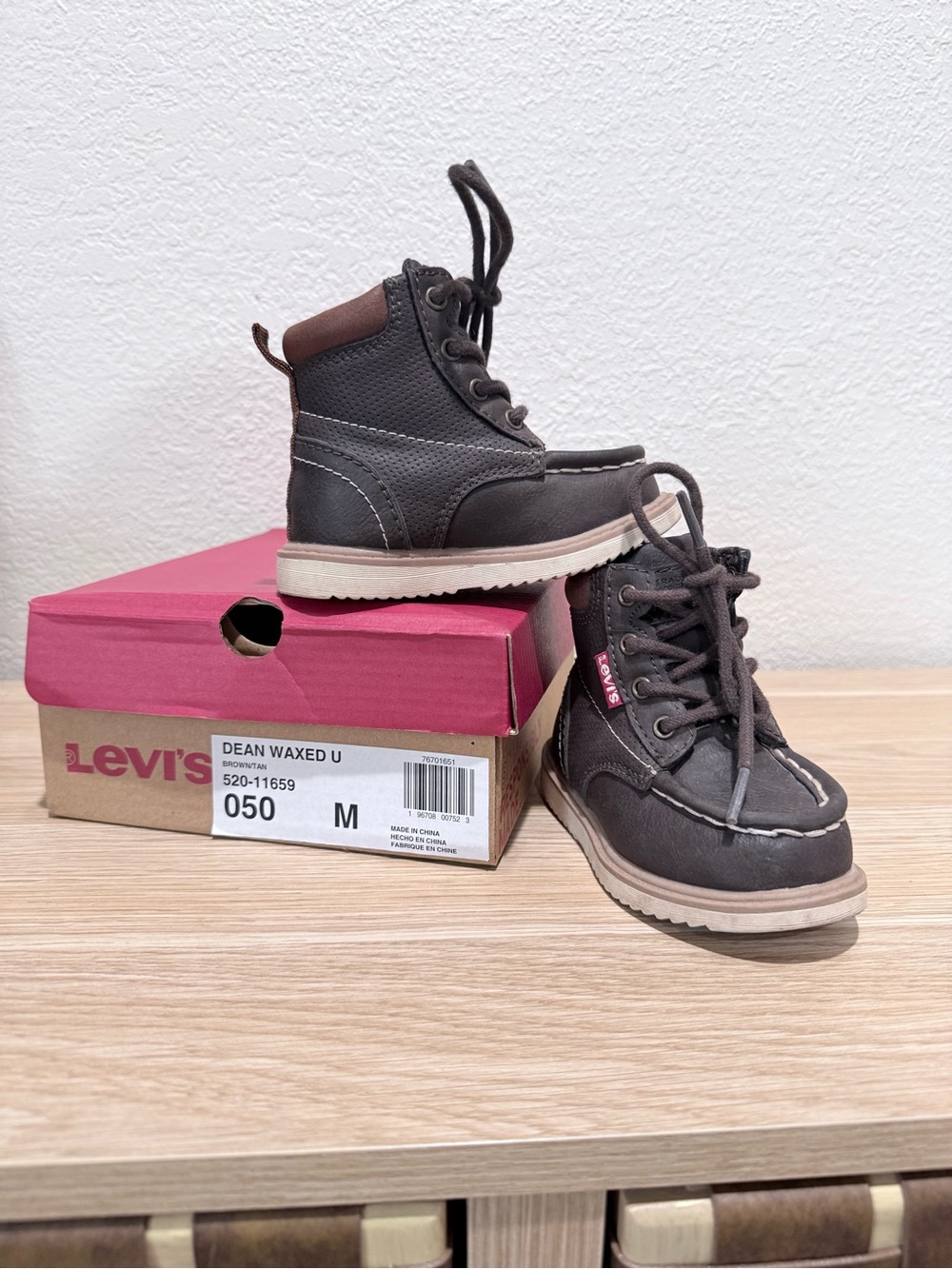 Levi’s Toddler Dean Waxed Moc Top Boots